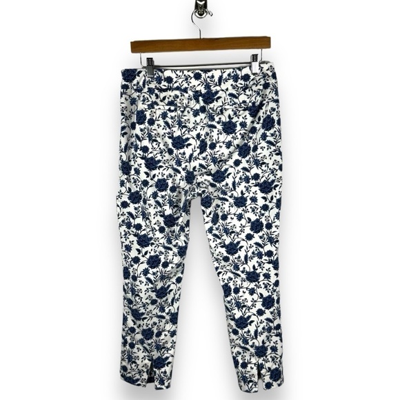 Talbots Chatham Straight Leg Ankle Pants, Blue/White Vibrant Floral, Size 10P - Picture 14 of 14